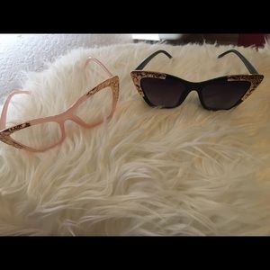 SUNGLASSES WITH GOLD DESIGN